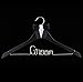 Ella Celebration Groom Hanger for Tuxedo or Suit, Hangers for Bridal Party, Wooden and Wire, Black Wood (Groom)