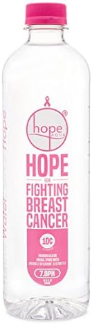 Hope for Fighting Breast Cancer - Alkaline Spring Water that Donates 10¢/bottle, (16.9 fl oz. x 12 pack)