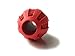 Healthy Teeth Interactive Dog Toy Chew Red Toothbrush Alternative All Natural Brushing Bouncy Durable Rubber Ball For Dogs Massage Teeth Gums (Red)