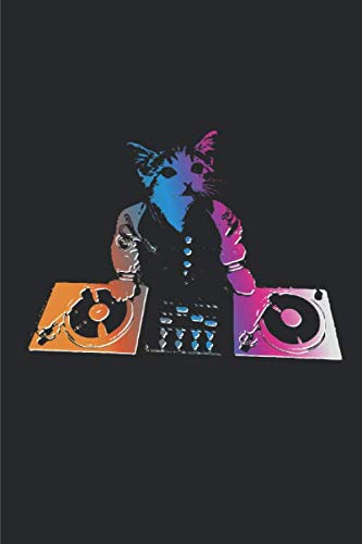 DJ Cat Notebook: Dot Grid Notebook (6x9 inches) with 120 Pages