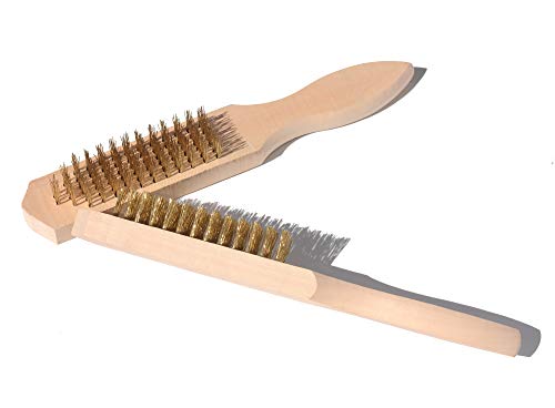 DS-Space Wooden Handle large File Brush & Card, File Cleaning, Rust removal Brush, 2-Pack