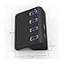 Achoro 7 Ports USB Hub (4 Ports Black)