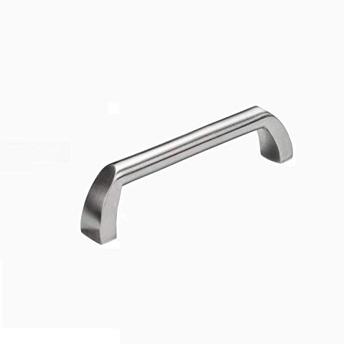 VIBORG (4 Pieces Solid SUS304 Stainless Steel Casting Modern Kitchen Cabinet Cupboard Door Handles Pull Wardrobe Dresser Drawer Handle Pulls Nickel Brushed SV204 (Hole-to-Hole: 96mm)