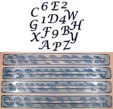 FMM Alphabet and Number Script Tappits Set Cutter(upper & lower case), silver - Image 3