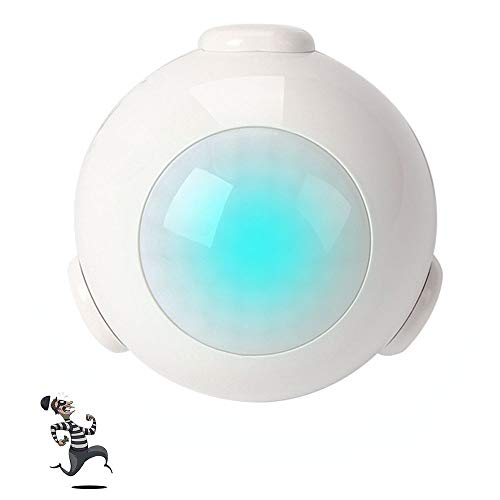 Smart WiFi PIR Motion Sensor Detector with APP Push Notification, Foreet Smart Home Alarm System & Automation Sensor Easy Installation with 2.4GHz WiFi, No Hub Required, White