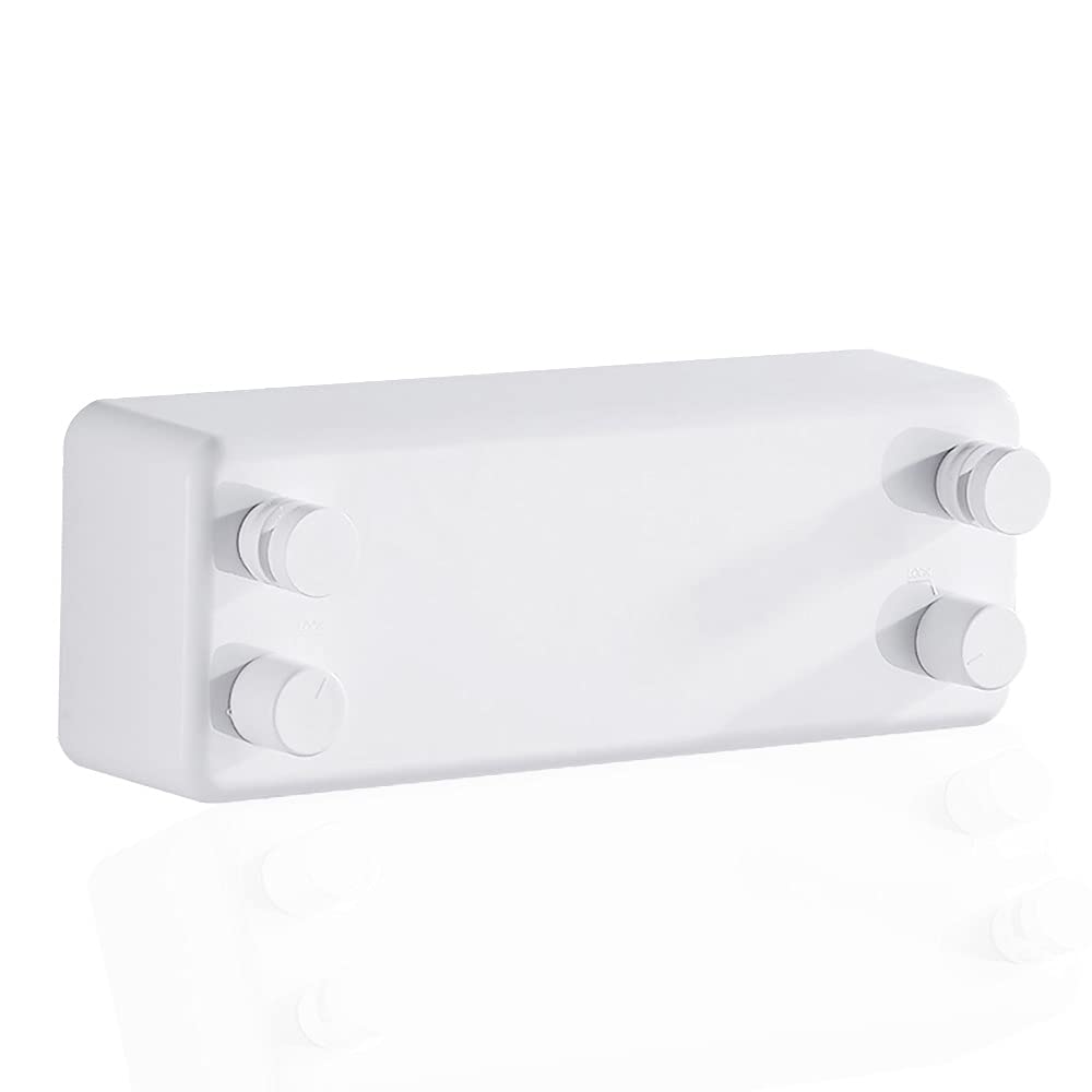 Kadorla Retractable Invisible Clothesline Indoor Double Line Washing Line Abs Aluminum Dryer With Adjustable Rope String for Indoor Indoor Hotel Balcony Bathroom 4.2m（-W）