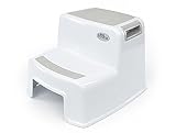 Dual Height 2 Step Stool for Kids | Toddler's Stool for Potty Training and Use in The Bathroom or Kitchen | Wide Two-Step Design for Growing Children | BPA Free Soft-Grip Steps for Comfort and Safety