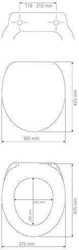 WENKO Urbino Toilet Seat with Fall Brake, White, 0 x 42.5 x 36 cm - Image 5