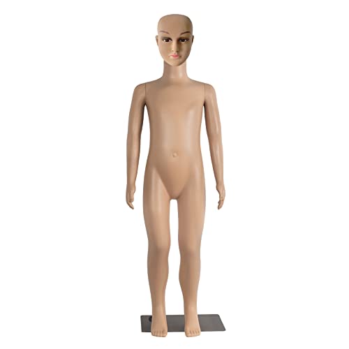 Kinfant Full Body Kid Mannequin - 43.3 Adjustable Faceless Dress Stand Mannequin With Metal Base Realistic Detachable Kids Display Body Manikin For Clothing Store Design Office Tailor Shop White