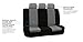 FH Group Flat Cloth Full Set Car Seat Covers Three Row 7 Seater - Universal Fit for Cars, Trucks & SUVs Gray