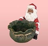 African American Christmas Santa Candy Tray Figurine SM