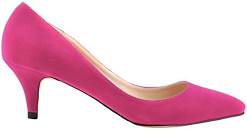 WanYang Women's Pointy Pointed Slip On Shoes Toe Kitten Heel Work Formal Court Shoes Office Work Court Shoes