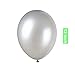 Silver Balloons Hovebeaty 12 Inches thicken Latex Metallic Balloons 100 Pack for Wedding Party Baby Shower Christmas Birthday Carnival Party Decoration Supplies