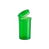 Premium Vials - 225 pcs, 19 Dram Green Pop Top Containers Full Cases, Best Medical Marijuana Container Pop Top Bottles Pop Top Vial. (19 Dram, Green)