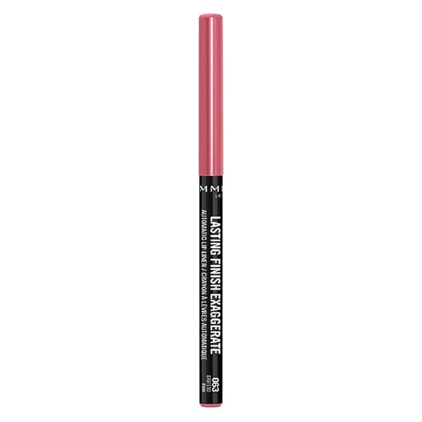 RIMMEL LASTING FINISH EXAGGERATE AUTOMATIC LIP LINER – RICH, SMOOTH FORMULA, LONG LASTING – 63 EASTEND PINK, .01OZ