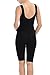 7Wins JJJ Women Catsuit Cotton Tank Bermuda Short Yoga Bodysuit Jumpsuit - Made in USA (Black, Small)