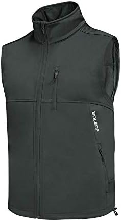 BALEAF Men’s Lightweight Golf Vest with 6 Pockets Windproof Sleeveless Cycling Jacket for Hiking Running