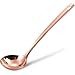 Gravy Ladle - Copper Coated Sauce Scoop - Ideal for Serving Soups, Stews or Punch - Rose Gold, 12.25 x 2.5 x 3.5 Inches