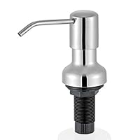 Kabter Built In Deck Mount Kitchen Sink Soap Dispenser 17oz, Brushed Stainless Steel