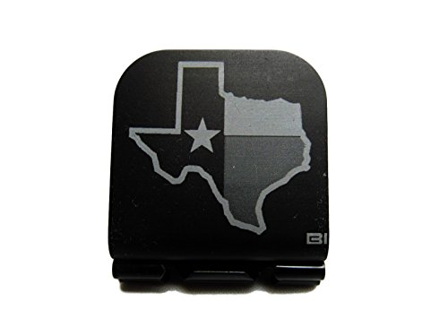 Texas Shaped Flag Laser Etched Hat Clip Black