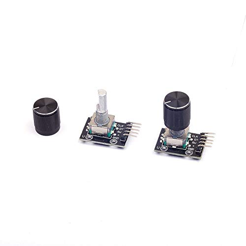 DAOKI 10Pcs Rotary Encoder Module KY-040 with 15×16.5 mm with Knob Cap for Arduino AVR PIC Compatible Brick Sensor Switch Development Board