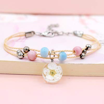 6 pieces bracelets for women, friendship bracelets, friendship jewelry, charm bracelet, decorated hand-woven jewelry of the retro national wind couple bracelet of the dry flower girl