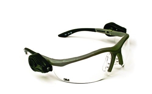 3M Light Vision 2 Protective Eyewear 11476-00000-10 Clear Anti-Fog Lens, Gray Frame, Lights