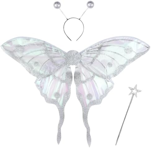 Set De Disfraz De Hada Con Alas De Mariposa, Corona, Orejas De Elfo Y Varita Mágica