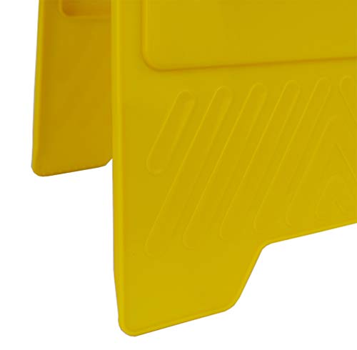 Caution Wet Floor, Cuidado Piso Mojado 2-Sided Bilingual Floor Safety Sign 24" by 12" Fold up (Pack of 1, Yellow Plastic) - Thumbnail 3