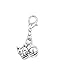 Curled up Kitty Cat Clip on Charm Kitten Perfect for Necklaces and Bracelets 101D