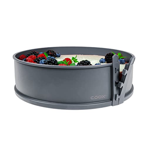 coox Springform mit Glasboden ⌀ 26 cm in Grau, backen und direkt auf der Glasplatte servieren und schneiden, kein Umsetzen nötig