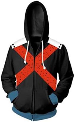 Huojice My Hero Academia Hoodies Sweatshirt Cosplay Costume T-Shirt Training Suit Jacket