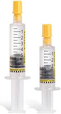 BD Medical Systems 306423 PosiFlush Heparin Lock Flush Syringes, 100 USP units/ml, 3 mL Capacity (Box of 30)