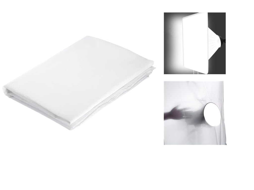 1.5x6M Nylon Silk White Seamless Diffusion Fabric Sheet for Photography Studio, Softbox, Light Tent, Reflect Flag Panel and DIY Lighting
