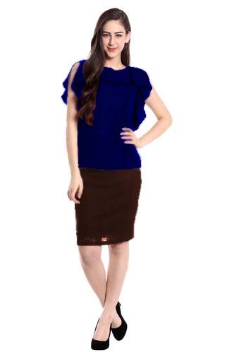 leriya fashion women's diamond crepe western top