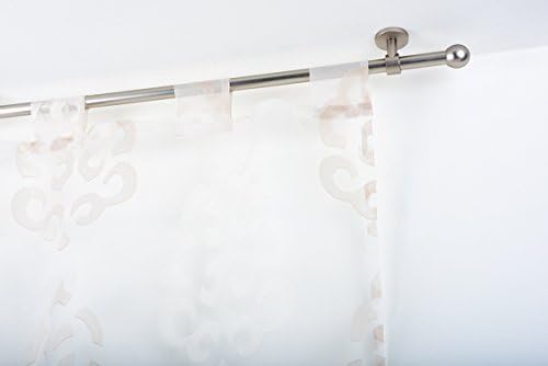 Curtain rod: Ø 0.8 inch without rings, lenght 101.4 inch, satin steel finish – complete