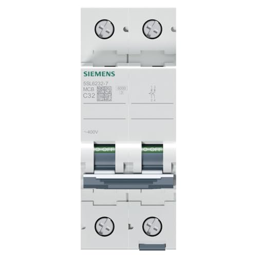 Siemens - Interruptor 6kA 2 polos Curva C 32A ProtecciĂłn