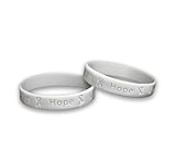 Lung Cancer Silicone Bracelets - Child Size (Wholesale Pack - 25 Bracelets) (SILBC-15)