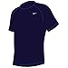 Nike Mens Solid Short Sleeve Rash Guard L Midnight Navy