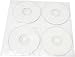 25-Pack 8 Disc CD DVD Poly Sleeves 3 Ring Binder Pages - 200 Disc Capacity (White), for Oversized Binders Only