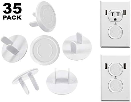 Outlet Plug Covers Baby Children Proofing Socket Caps Wall Outlet Protector Outlets Cover Plugs White 35 Pack