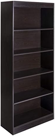 room essentials 5 shelf bookcase espresso