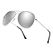 Versol Aviator Sunglasses for Men Women Polarized Metal Frame and UV 400 Protection 60mm - Premium Classic Style (Grey Mirror Lens + Silver), Large