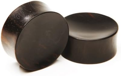 LIMITED EDITION Plugs Handmade from Ebony Wood 11/16" (17mm) SOLD AS A PAIR