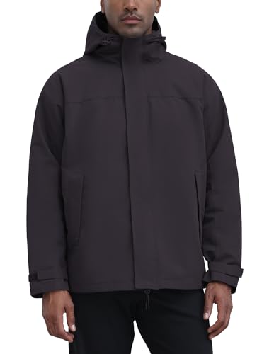 Gym Shell Jacket THE GYM PEOPLE Men's Waterproof Shell Jacket Outdoor Windbreaker Hiking ...