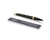 Parker Urban Ballpoint Pen, Muted Black with Gold Finish Trim with Medium Point Black Ink Refill (1975426)
