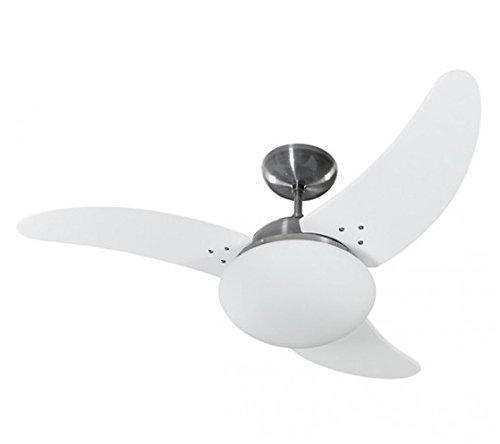 VENTILADOR DE TETO SOLANO AÇO ESCOVADO BRANCO 127V