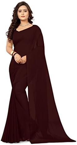 Sonika Brown Crepe Saree