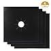 TRUSBER Gas Stove Burner Covers, 0.2 mm Double Thickness Gas Range Protectors, Reusable Stovetop Burner Liner Covers, Non-Stick, Easy Clean Cover Mat Pad (Pack of 4)