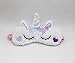 [3 PACK] MicroBird Unicorn Sleeping Mask Cute Unicorn Horn Soft Plush with silk, Blindfold Eyeshade for Kids and Women